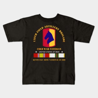 138th FA Bde - Cold War Vet  KYARNG w COLD SVC Kids T-Shirt